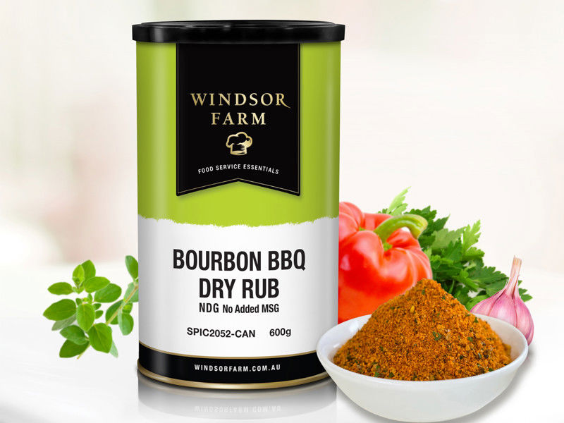 Bourbon BBQ Dry Rub NDG & No Added MSG Canister 600g