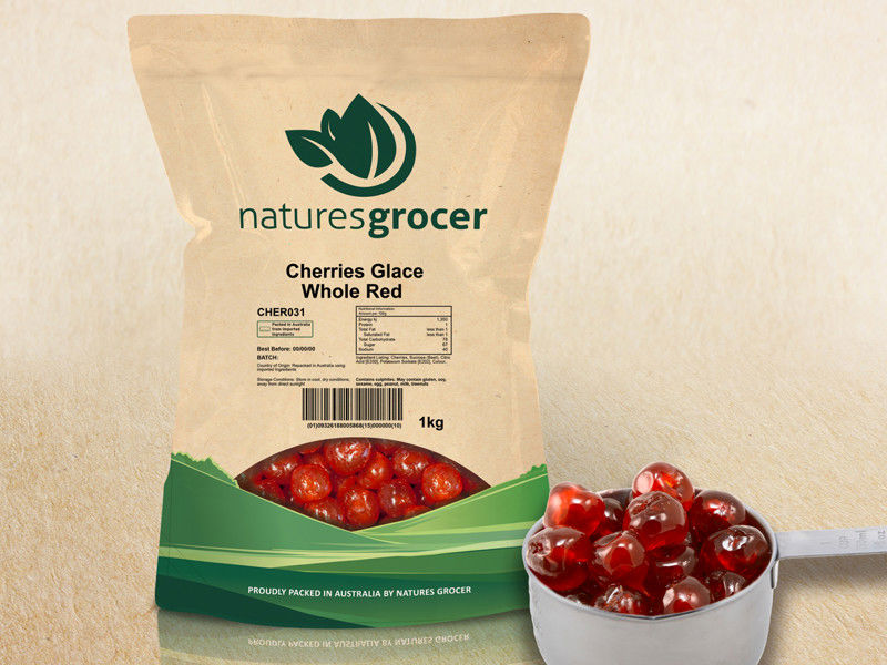 Cherries Candied Whole Red 1kg Cherries Candied Whole Red 1kg